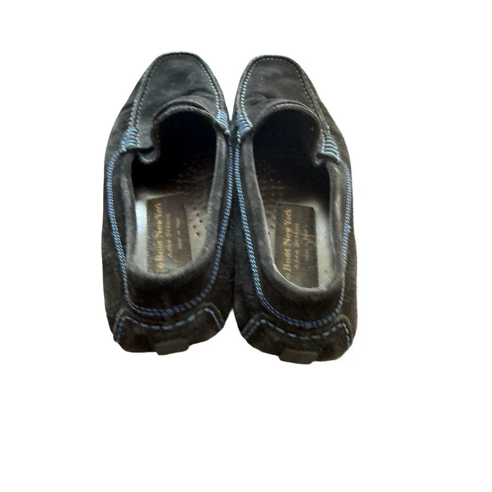 To Boot New York Adam Derrick‎ Black Suede Leather Driving Shoe Sz 8 Penny